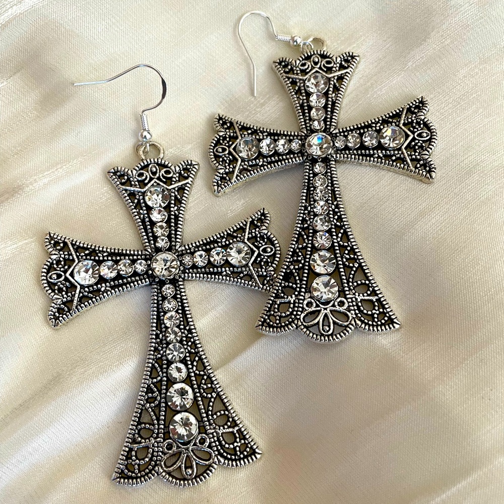 Large Cross Earrings